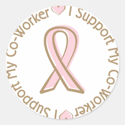 ピンクリボン乳癌サポートCo Worker ラウンドシール (正面)