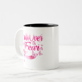 ピンクリボン信仰ティー乳がん生存者 ツートーンマグカップ (正面左)