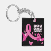 ピンクリボン女性がん乳がん認識度 キーホルダー (正面左)