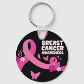 ピンクリボン女性がん乳がん認識度 キーホルダー (正面)