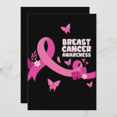 ピンクリボン女性がん乳がん認識度 招待状 (正面/裏面)