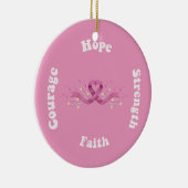 ピンクリボン女性がん認識度乳がん セラミックオーナメント (右)