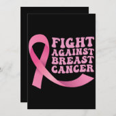 ピンクリボン女性がん認識度乳がん 招待状 (正面/裏面)