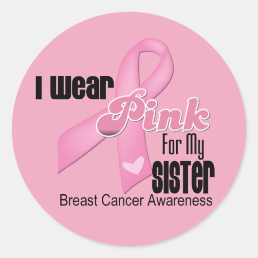 ピンクリボン姉妹乳がん ラウンドシール (正面)