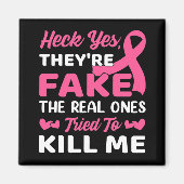 ピンクリボン戦闘士胸癌マグネット マグネット (正面)