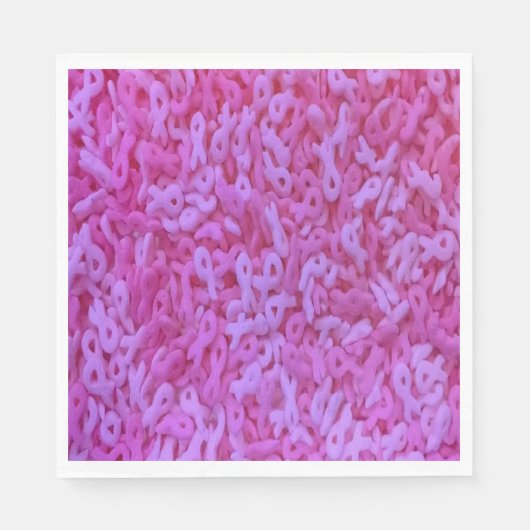 ピンクリボン散布 スタンダードランチョンナプキン (正面)