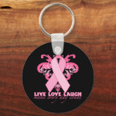 ピンクリボン毎日 キーホルダー (正面)