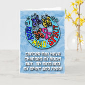 ピンクリボン蝶体心霊 カード (黄色い花)