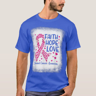 ピンクリボン蝶、信仰の希望の愛の胸C Tシャツ