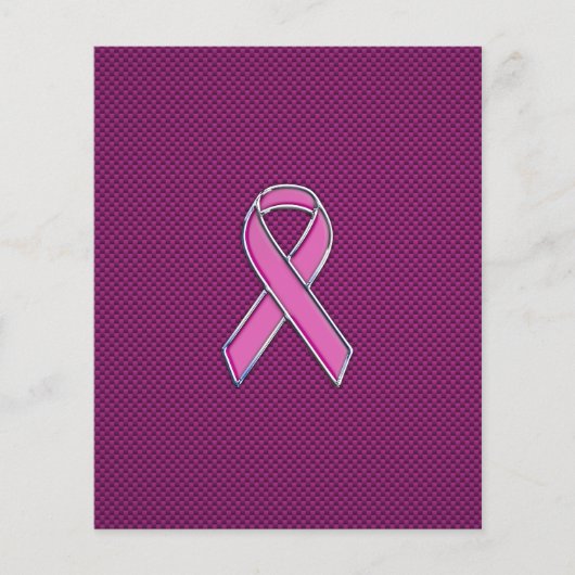ピンクリボン認知カーボンファイバー装飾 チラシ (正面)