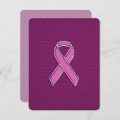 ピンクリボン認識度炭素繊維デコール (正面/裏面)