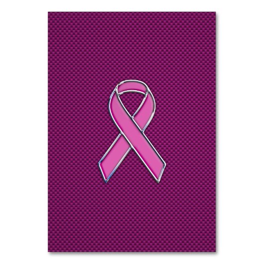 ピンクリボン認識度炭素繊維デコール テーブルナンバー (正面)