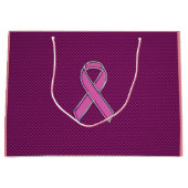 ピンクリボン認識度炭素繊維 ラージペーパーバッグ (正面)