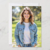 ピンクリボン誕生日パーティー写真インスタグラム 招待状 (裏面)