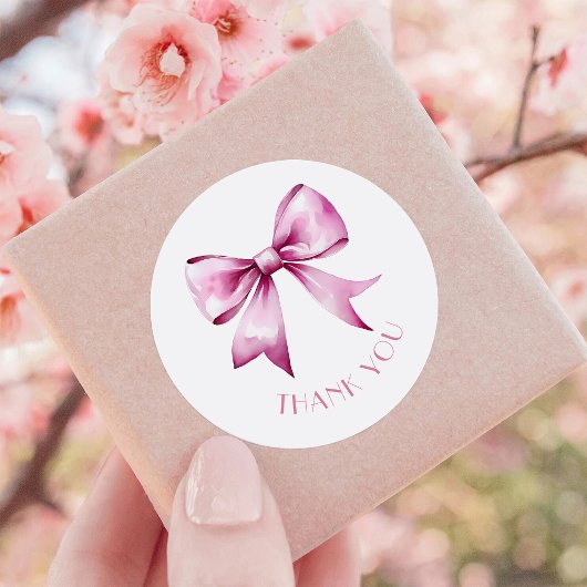 ピンクリボン赤ちゃんシャワーありがとう ラウンドシール