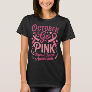 ピンクリボン運動 乳がん啓発月間 グラフィック Tシャツ