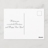 ピンクリボン雪片クリスマスツリー ポストカード (裏面)