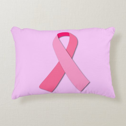 ピンクリボン アクセントクッション (正面)