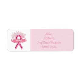 ピンクリボン・オブ・ホープ差出人住所ラベル ラベル