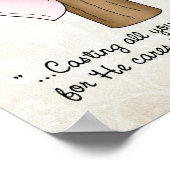 ピンクリボン&クロスクリスチャン聖なる書物、 経典 ポスター (角)