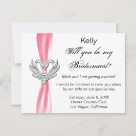 ピンクリボン シルバースワンズ ブライズメイド カード