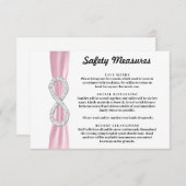 ピンクリボン ダイヤモンドインフィニティ 安全対策 エンクロージャーカード (正面/裏面)