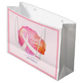 ピンクリボン フォーマル がん啓発 募金イベント ラージペーパーバッグ (正面アングル)