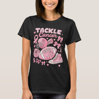 ピンクリボン フットボール タックル ブレストキャンサー Tシャツ