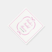 ピンクリボン ブライダルシャワー スタンダードカクテルナプキン (角)