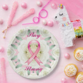 ピンクリボン ペーパープレート (パーティー)