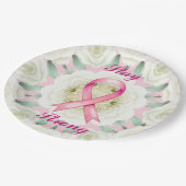 ピンクリボン ペーパープレート (アングル)