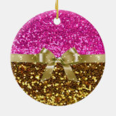 ピンクリボン&ボウベビーフォトオーナメントキープサケ セラミックオーナメント (裏面)