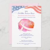 ピンクリボン ポリティカル がん意識向上 募金イベント 招待状 (正面/裏面)