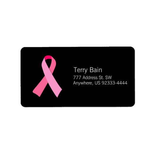 ピンクリボン ラベル (正面)