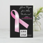 ピンクリボン　乳がん啓発イベントのお誘い 招待状 (スタンド正面)