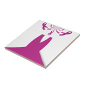 ピンクリボン　乳がん啓発　アートプリント タイル (側面)