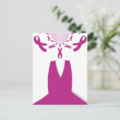 ピンクリボン 乳がん啓発 アートプリント ポストカード (スタンド正面)