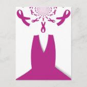 ピンクリボン 乳がん啓発 アートプリント ポストカード (正面)