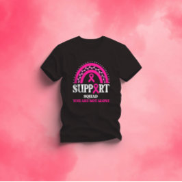 ピンクリボン 乳がん啓発 ヒョウ柄 ピンク Tシャツ
