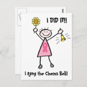 ピンクリボン 化学療法 ベル ポストカード (正面/裏面)