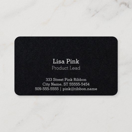 ピンクリボン 名刺 (裏面)