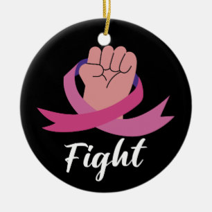 ピンクリボン 女性のがん啓発 乳がん セラミックオーナメント