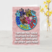 ピンクリボン：蝶体心の精神 カード (黄色い花)