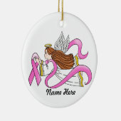 「ピンクリボン」認識度天使 セラミックオーナメント (右)