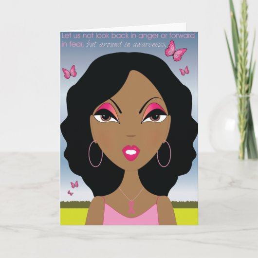 ピンクリボン – 認識度 カード (正面)