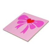 ピンクリボ名門私立校風のンy2kトレンディーミニマリストコケット タイル (側面)