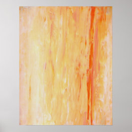 ピンクリラックスとオレンジの抽象芸術アートのポスタープリント ポスター