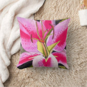 ピンクリリテネリフェフローラ クッション (ブランケット)