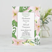 ピンクリリリリハーサルディナー招待状 招待状 (スタンド正面)