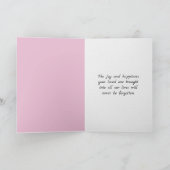ピンクリリーアンドレインドロップ悔やみや弔慰 カード (内部)